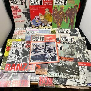 World War 2 Magazine Lot. 24 in Total. 1970's. Second Printing. Good to Very Goo